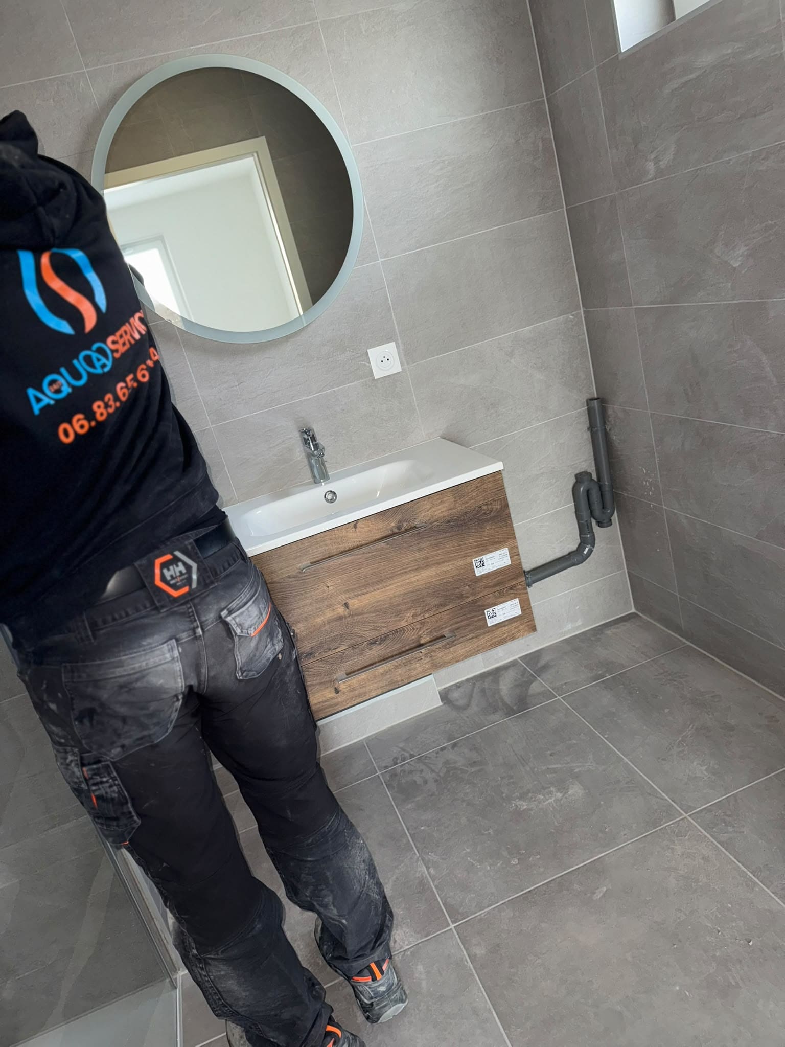 Chantier de plomberie Aquaservice à Colmar et dans le Haut-Rhin